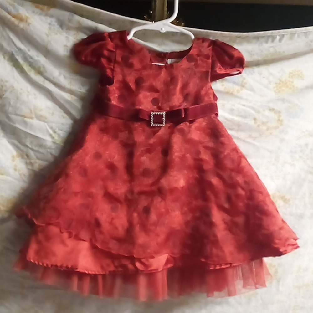 Beautiful red dress baby girl size 12 month - Picture 1 of 3